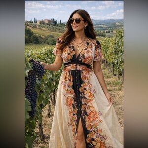 Anthropologie NWT The Katerina Button-Front Dress size S.